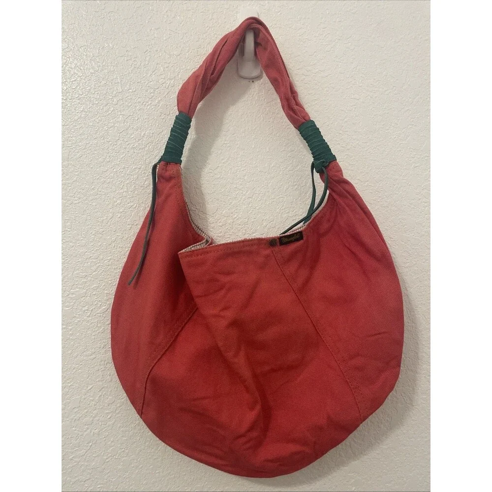 Wrangler Shoulder Bag Canvas Hobo Suede Detail Zipper Pocket wear On Strap See